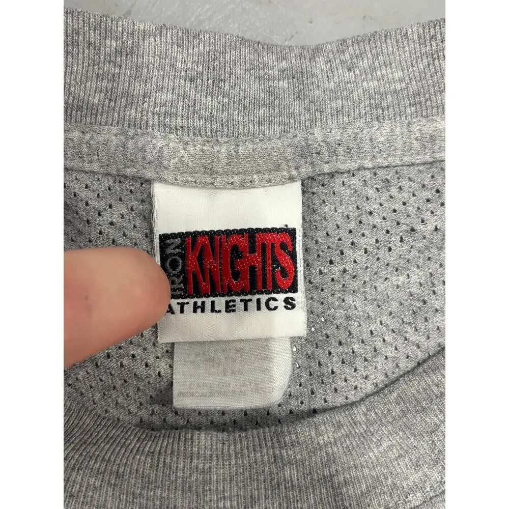 Vtg Dallas Cowboys Shirt 2XL Grey Heather Iron‎ Knights NFL Football Y2K Baggy